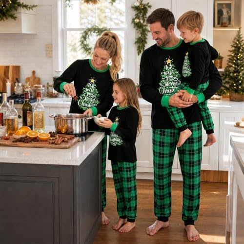Family Christmas Pajamas Matching Sets Christmas Tree Cake Pjs