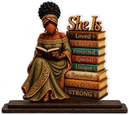 African American Christian Gifts for Women, Black Girl Bible Desk
