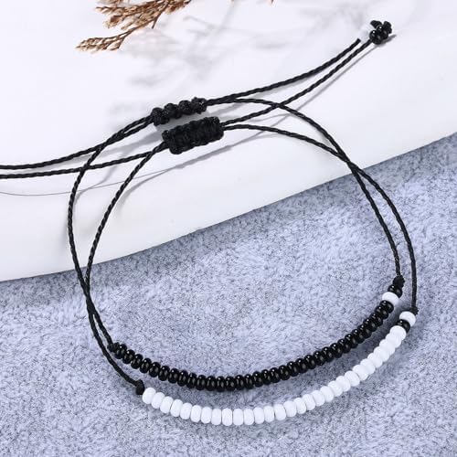SUMMER LOVE Best Friend Bracelets Couples Bracelets for 2 Matching Yin