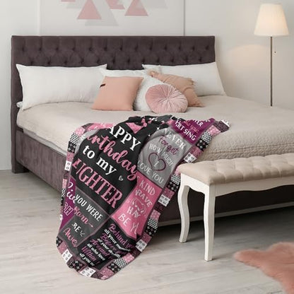Mosslink Birthday Gifts for Daughter Adult, Daughter Bday Blanket