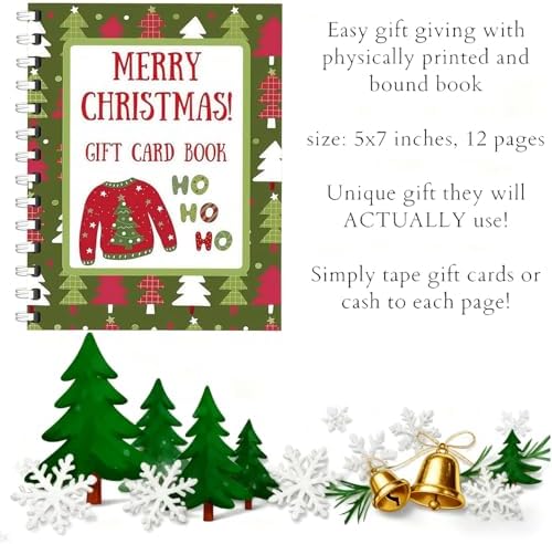 Christmas Gift Card Book - Surprises On Every Page, DIY Spiral-Bound