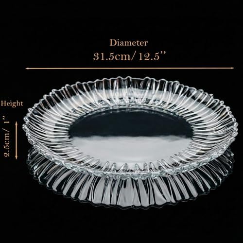 Large Glass Serving Platter 12.5” (31.5 cm) – Elegant Clear