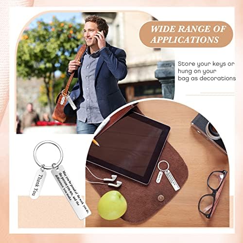 Yinkin 150 Pcs Employee Appreciation Gift Bulk Thank You Keychain