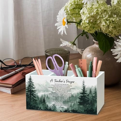 DILSJ Teacher Christian Pen Pencil Holder Organizer for Desk