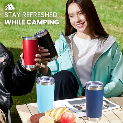 MEWAY 20oz Tumbler 4 Pack Double Wall Vacuum Insulated Travel Mug