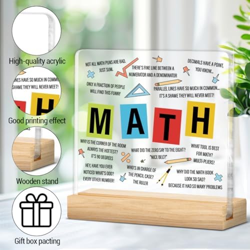 Math Teacher Gifts for Women Men, Gifts for Math Teacher Thank You
