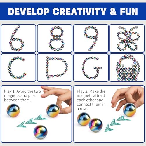 30PCS Magnet Rainbow Rock Stone Fidget Toys for Adults, Magnets for