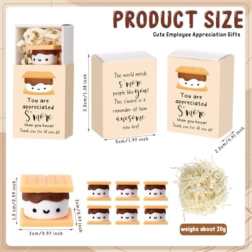 Wettarn 24 Sets Employee Appreciation Gifts S'more Gift Bulk