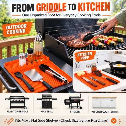 Find law Silicone Tools Mat for Griddle & Kitchen Countertop