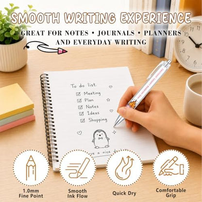 6 Pcs Emotional Support Dumpster Fire Pen Set – Funny Office Pens for