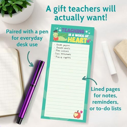 Teacher Notepad Gift Set with Pen - Teacher Appreciation Gift, End of