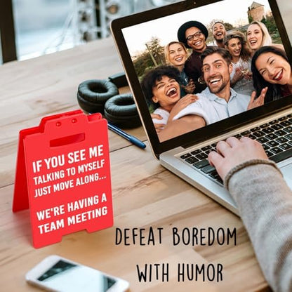 Funny Office Desk Decor Signs Gag Gifts for Coworker Boss Leader