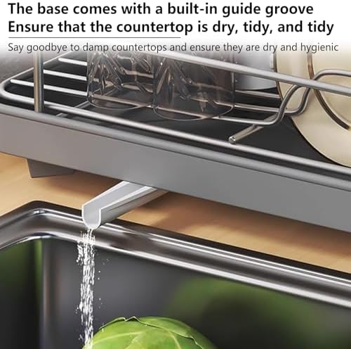 Dish Drying Rack for Kitchen Counter,Carbon Steel Sink Organization &