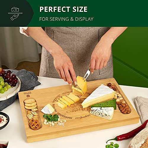 ROYAL CRAFT WOOD Premium Bamboo Charcuterie Board Set - Cheese Platter
