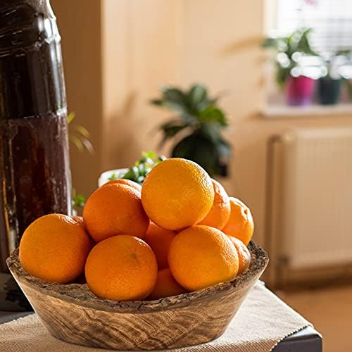 Natural Wooden Tray, Serving Bowl for Salad, Veggies and Fruits, Large