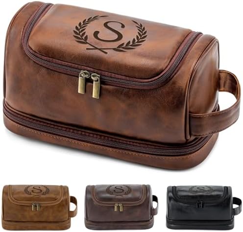Personalized Monogrammed Hanging Travel Toiletry Bag for Men
