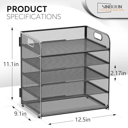 Letter Tray Paper Organizer 5-Tier Desk Organizer File Organizer Paper