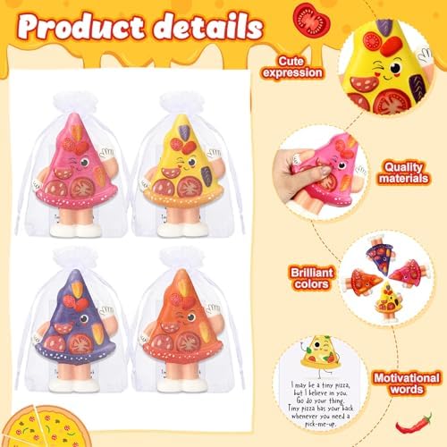 Hollowfly 12 Set Pizza Foam Balls, Inspirational Gifts, Funny Relief