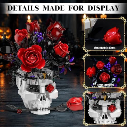 Gothic Advent Calendar 2026 - Skull & Roses Flower Bouquet Toy