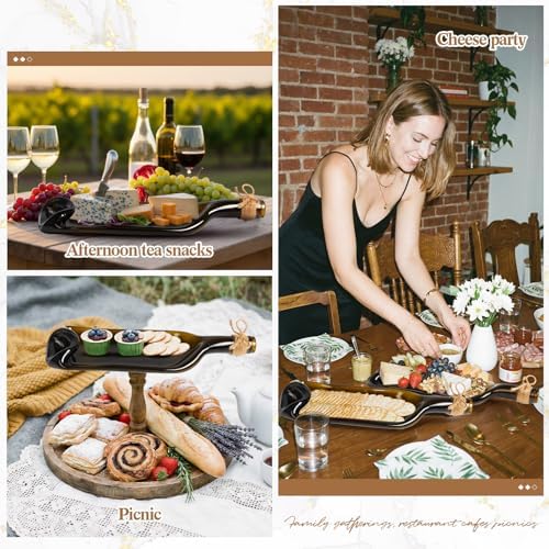 Bokon 1 Pcs Wine Gifts Melted Serving Tray, Brown, Wine Bottle