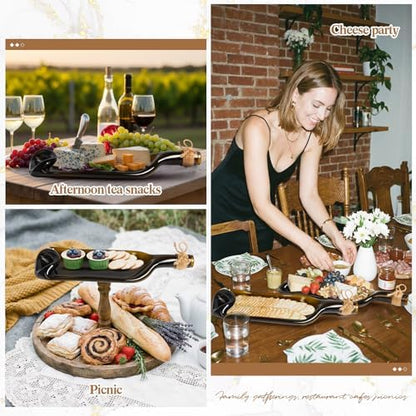 Bokon 1 Pcs Wine Gifts Melted Serving Tray, Brown, Wine Bottle