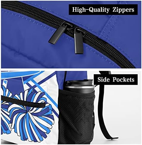 Cheer Cheerleader White Blue Personalized Backpack with Name