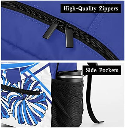Cheer Cheerleader White Blue Personalized Backpack with Name