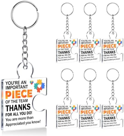 Team Appreciation Gifts Bulk Thank You Keychains for Coworkers