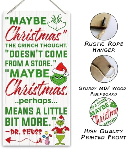 Christmas Decor Sign, Christmas Hanging Wooden Signs, Winter
