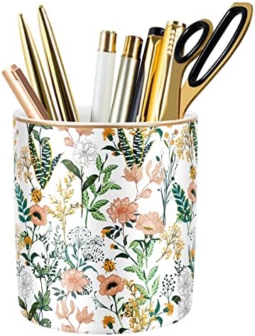 Large Capacity Colored Pen Holder for Desk, Ceramic Pencil Holder Pen