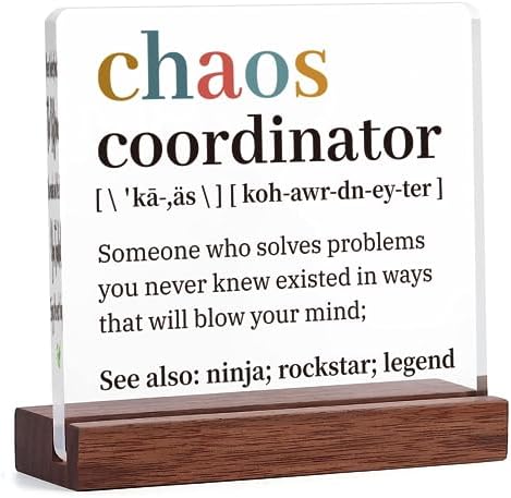 Hiipeenow Thank You Gifts for Women Men, Chaos Coordinator Acrylic