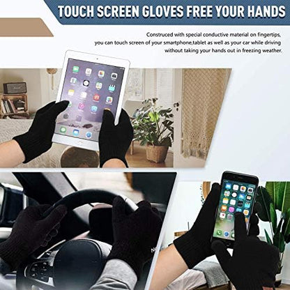 FZ FANTASTIC ZONE Winter Beanie Hats Scarf Touchscreen Gloves for Men
