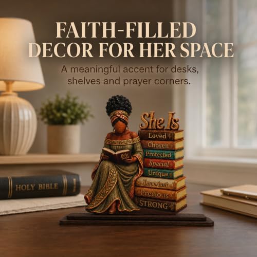 African American Christian Gifts for Women, Black Girl Bible Desk