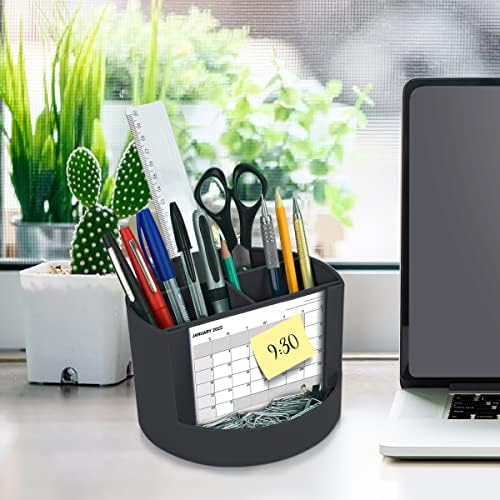 Acrimet Compact Desktop Organizer, 4 Spacious Slots, Round Pencil and