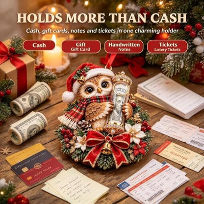 Christmas Cute Animal Cash Gift Ornament, Money Holder Hanging