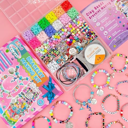 leitait Girls Toys Bracelet Making Kit -3400pcs Charm Jewelry Making