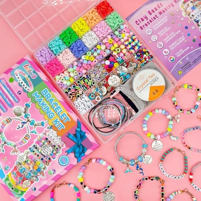 leitait Girls Toys Bracelet Making Kit -3400pcs Charm Jewelry Making