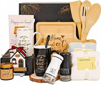 House Warming Gifts New Home,15 Pcs New Home Gift Basket | Housewarming Gifts Baskets, Closing Gifts for Home Buyers, First Homeowner Couple Women