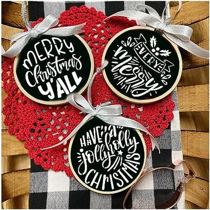 60pcs Small Christmas Stencils for Painting on Wood Ornament 3 Inch