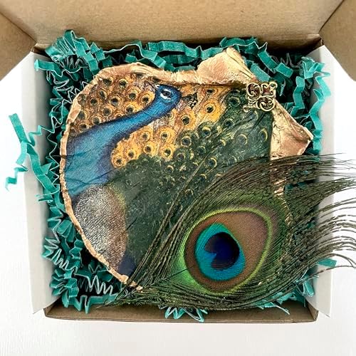 Midnight Peacock Handmade Wedding Gifts for women, Natural Shell