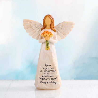 Birthday Gifts for Women, 5.5” Resin Angel Figurine - Happy Birthday Gifts | Womens Birthday Gifts, Happy Birthdays Party Decorations, Unique Birthday Gifts for Mom, Grandma, Daughter, Sister, Friend