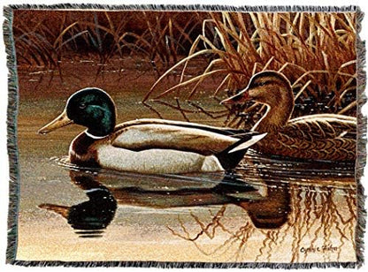 Pure Country Weavers Quiet Couple Blanket by Cynthie Fisher - Ducks