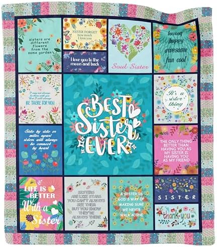 Sister Gifts Blanket for Birthday, Valentines Day, Mother's Day