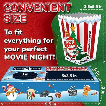 Movie Night Christmas Party Supplies (36ps) - Christmas Movie Snack