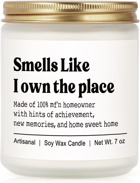 Niyewsor House Warming Gifts New Home, Funny Housewarming Candle | Housewarming Gifts, New Home Gift Ideas, New House/ First Apartment Essentials, Closing Gifts for Home Buyers, Handmade, 7oz