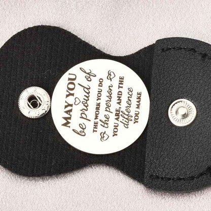 Sisadodo Pocket Hug Token Long Distance Relationship Keepsake Gifts for Women Birthday Christmas Gifts With Leather Keychain
