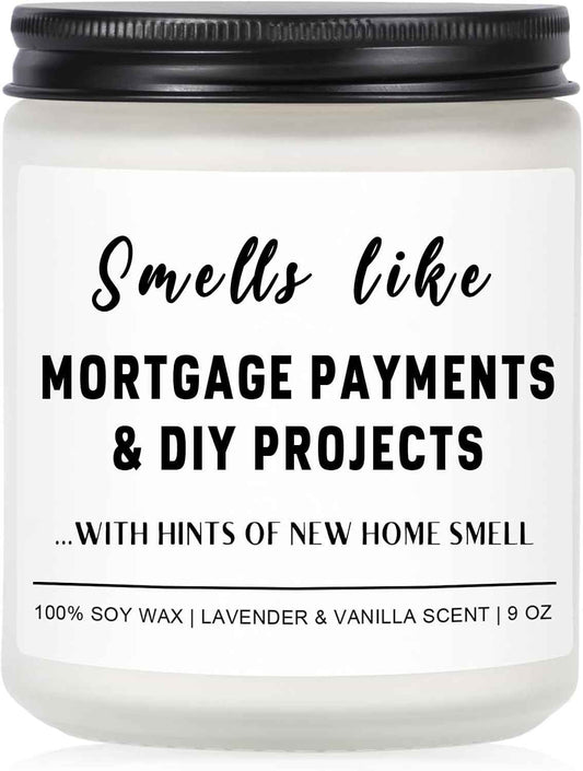Funny House Warming Gifts New Home Housewarming Gifts New Home Gift Ideas for Women Men Couple First Apartment Essentials Homeowner Decor Closing Gift - Lavender Scented Candle 9 oz (Homes 2)