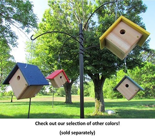 JCs Wildlife Cedar and Poly Wren Chickadee Warbler Bird House, Red