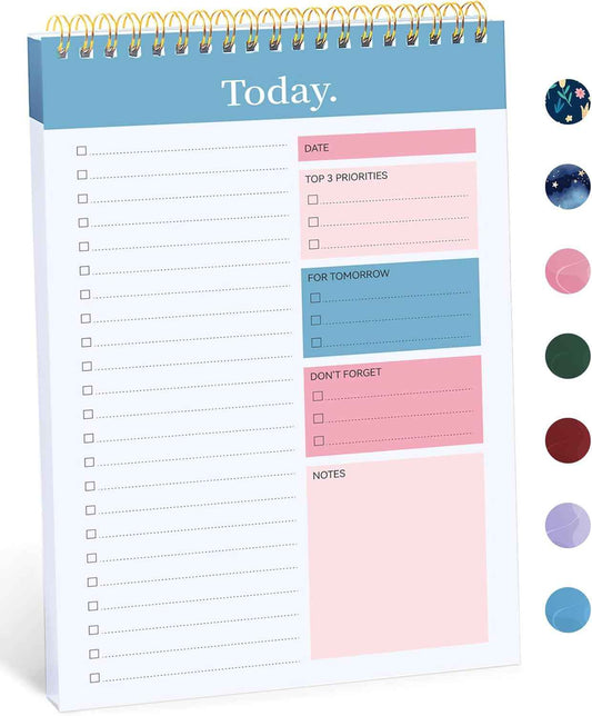 Taja To Do List Notepad, Undated Daily Planner for Work and Goal Setting