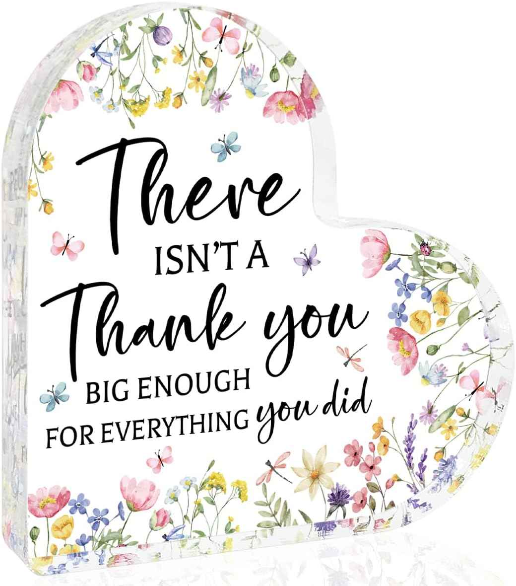 Thank You Gifts for Women Friends, Inspirational Gifts for Women Coworkers Daughter, Appreciation Gifts for Employees, Office Gifts for Coworkers Acrylic Home Desk Decor